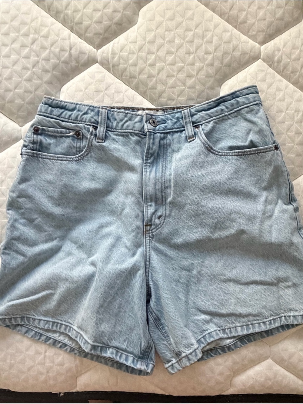 Abercrombie & Fitch Light Wash Denim Shorts